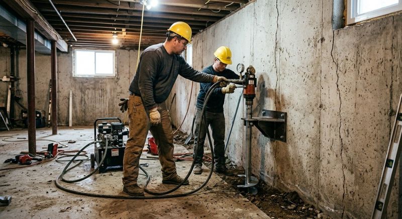 Basement Stabilization in Norwell, MA