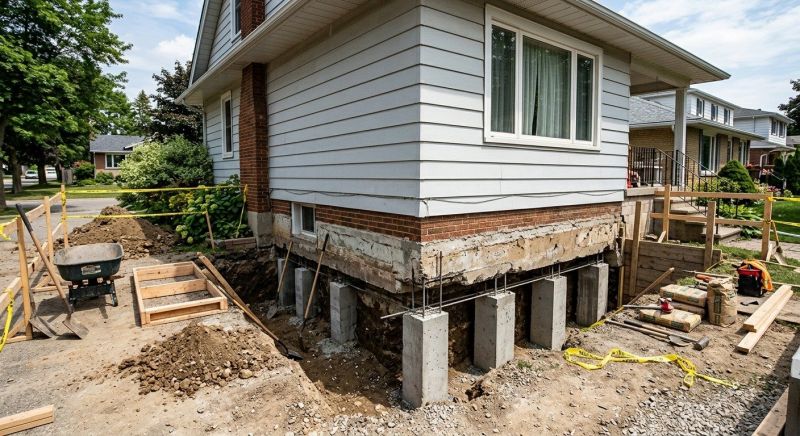 Basement Underpinning in Norwell, MA