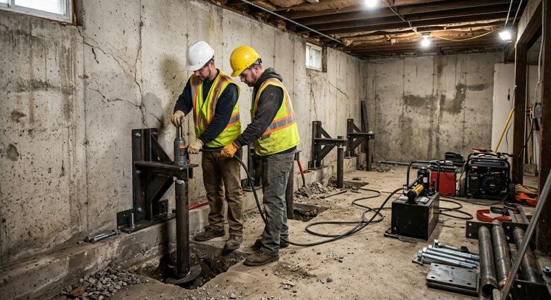Basement Underpinning in Norwell, MA