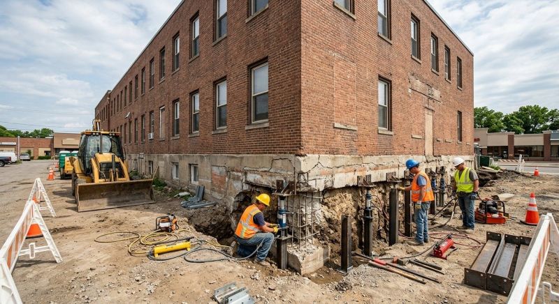 Commercial Foundation Repair in Norwell, MA