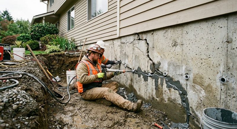 Cracked Foundation Repair in Chestnut Hill, MA