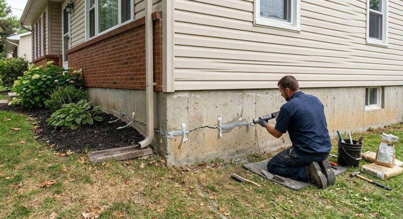 Cracked Foundation Repair in East Weymouth, MA