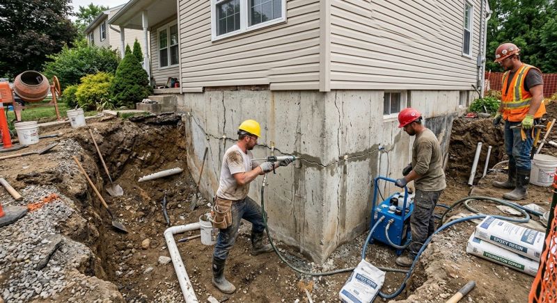 Cracked Foundation Repair in Everett, MA