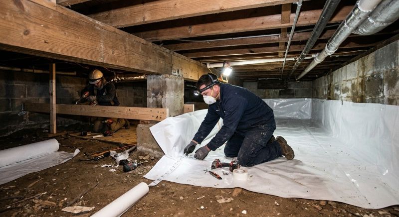 Crawl Space Leveling in Norwell, MA
