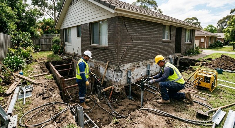 Exterior Foundation Repair in Norwell, MA