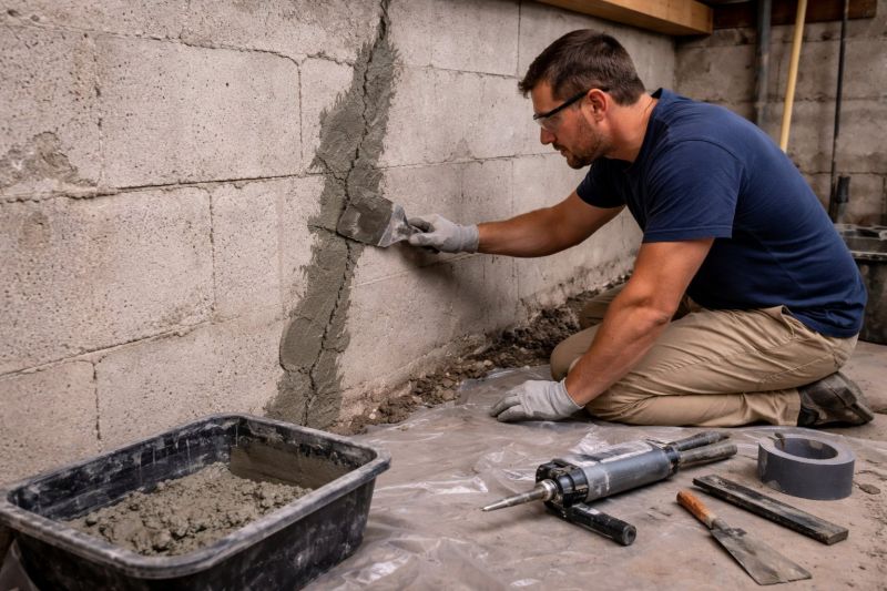 Foundation Crack Repair in Middlesex County, MA