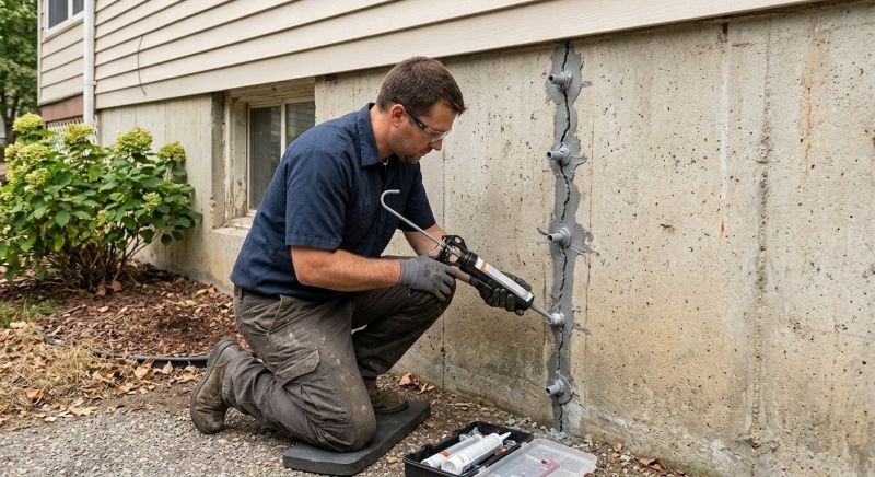 Foundation Crack Sealing in Norwell, MA