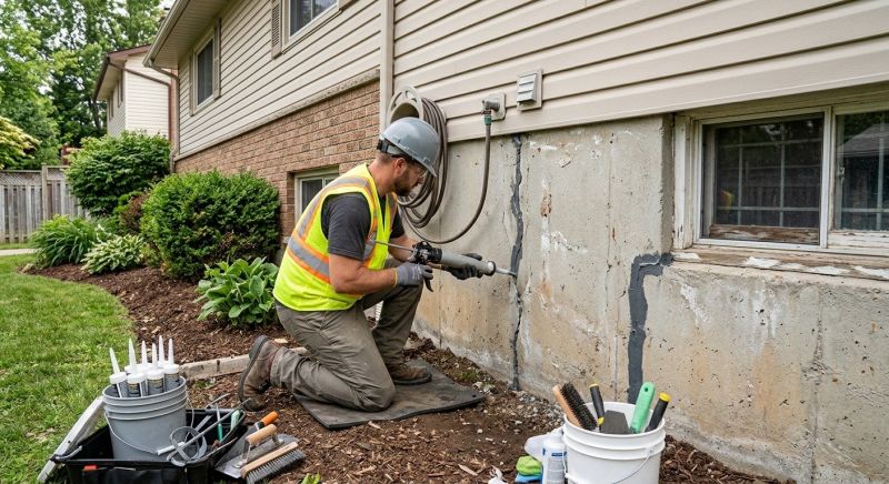 Foundation Crack Sealing in Norwell, MA