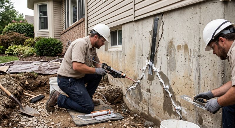 Foundation Cracks Repair in Norwell, MA