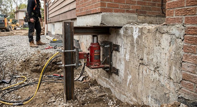 Foundation Jacking in Randolph, MA