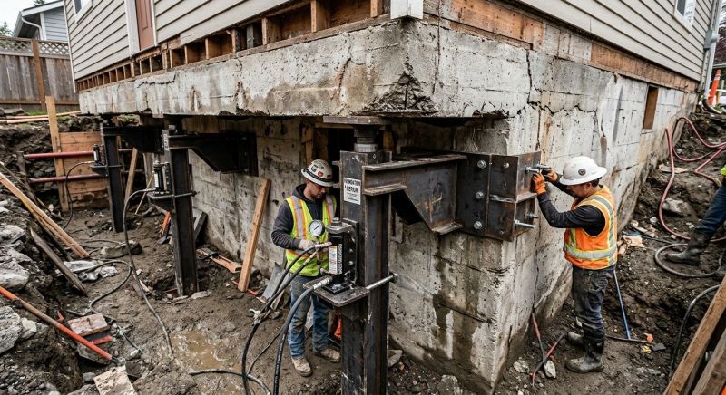 Foundation Lifting in Medford, MA