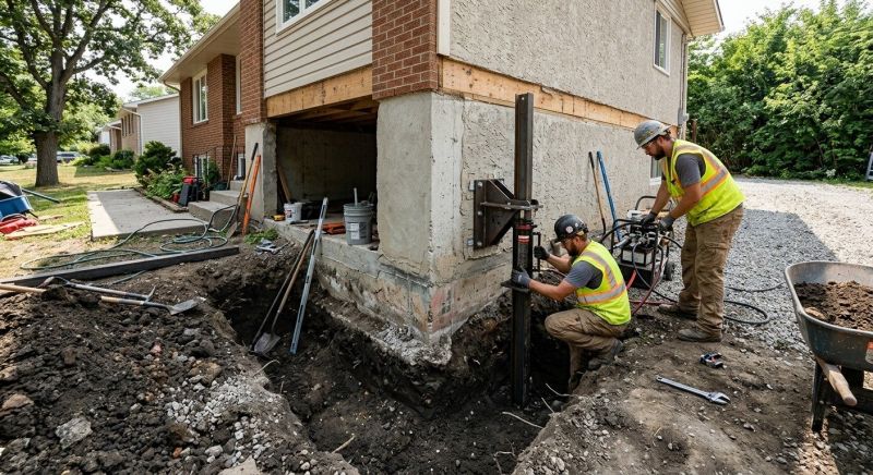 Foundation Pier Repair in Norwell, MA