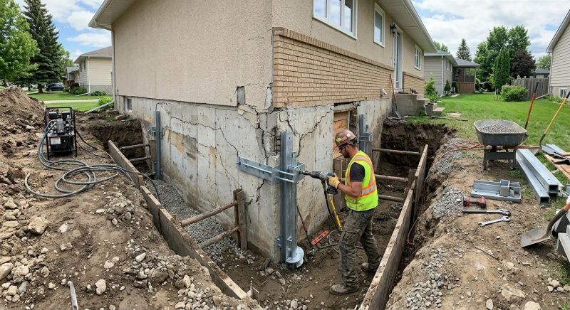 Foundation Settlement Repair in Norwell, MA
