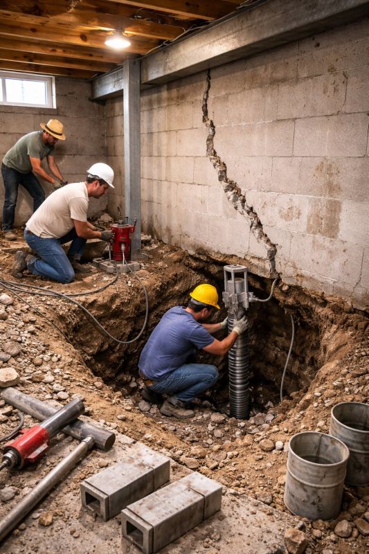 Foundation Structural Repair in Middlesex County, MA