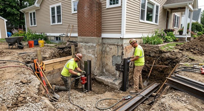 House Foundation Repair in Abington, MA