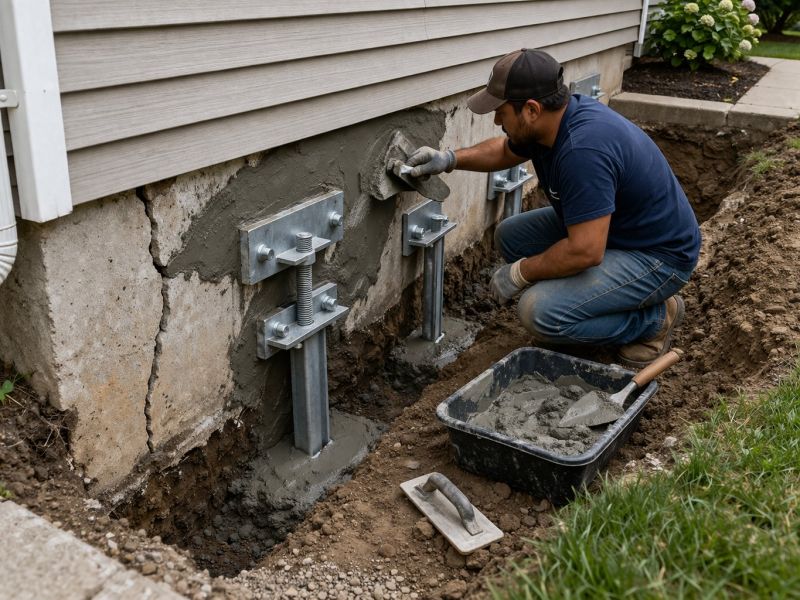 House Foundation Repair in Holbrook, MA