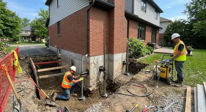 House Underpinning in Norwell, MA