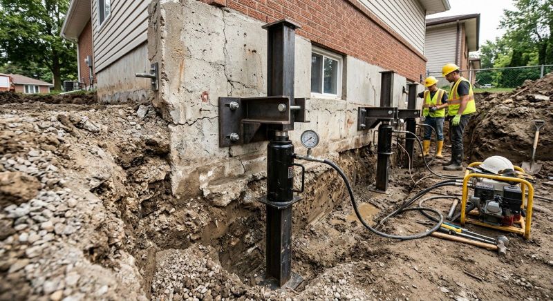 Sinking Foundation Lifting in Norwell, MA