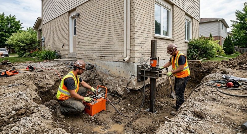 Sinking Foundation Lifting in Norwell, MA