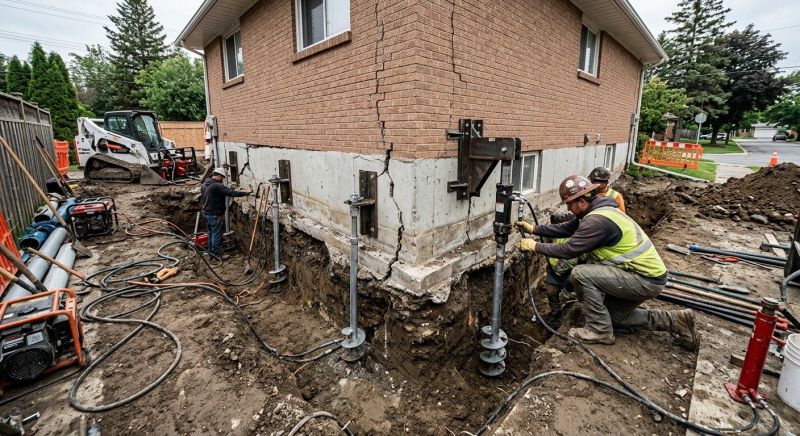 Sinking Foundation Repair in Cohasset, MA