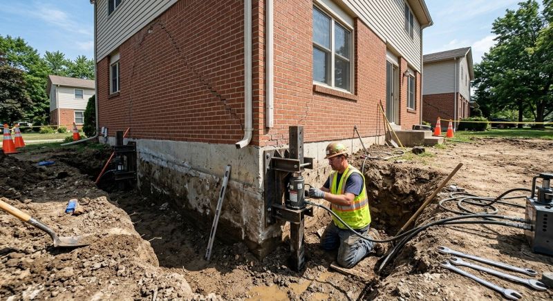 Sinking Foundation Repair in East Taunton, MA